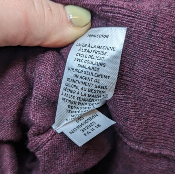 1901 Men’s 100% Cotton Burgundy Sweater L 🍂 - Picture 7 of 7